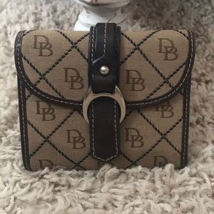 Dooney & Bourke brown and tan wallet
